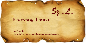 Szarvasy Laura névjegykártya