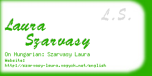 laura szarvasy business card